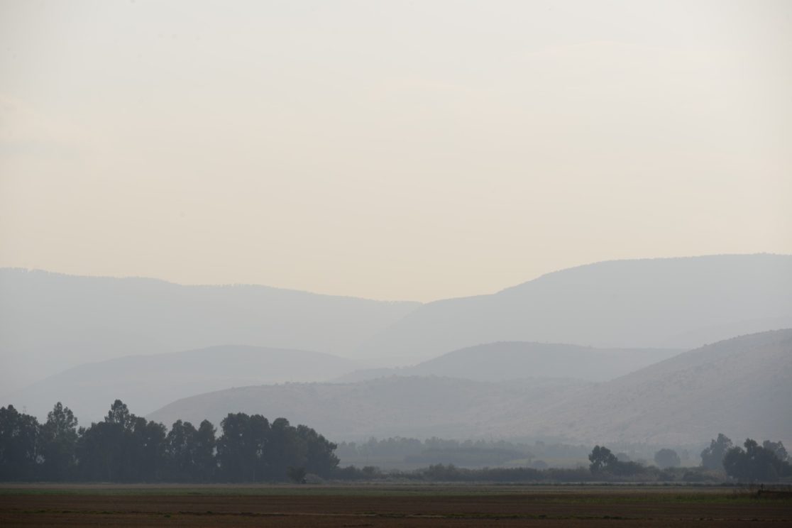 Agamon Hahula a view to the Golan heights