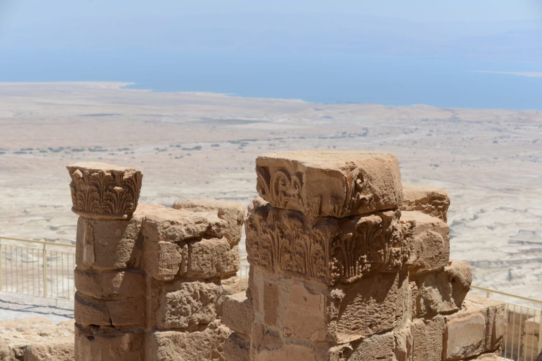 Masada overlook to the Dead Sea form northen palace