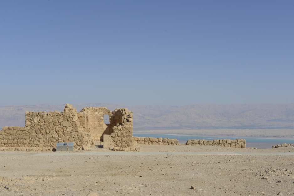 The eastern face of Masada overlooking the Dead Sea