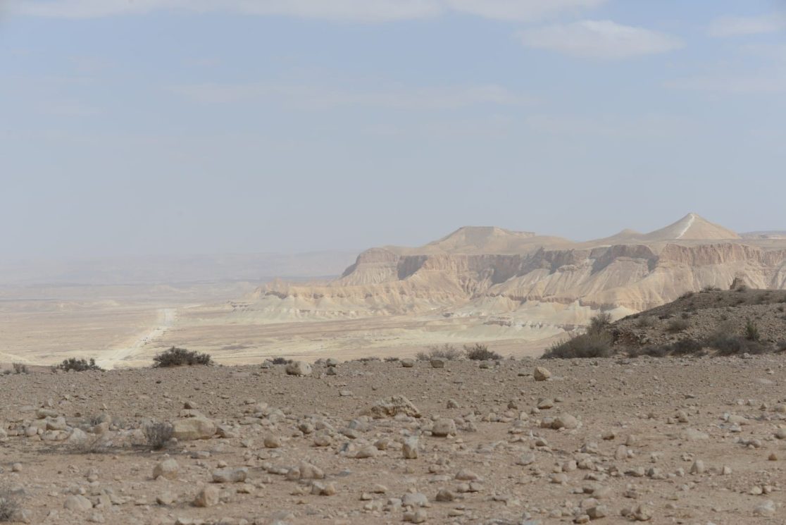 Zin valley view Negev desert Israel