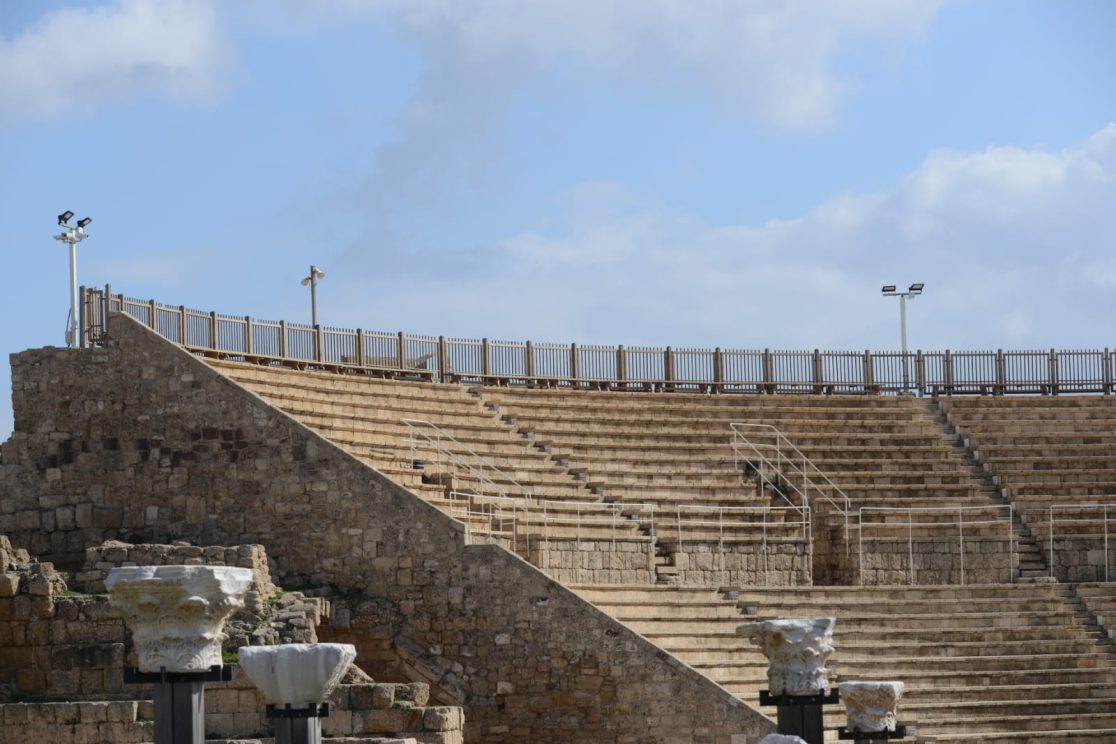 A look from the north entry of Caeserea Theatre