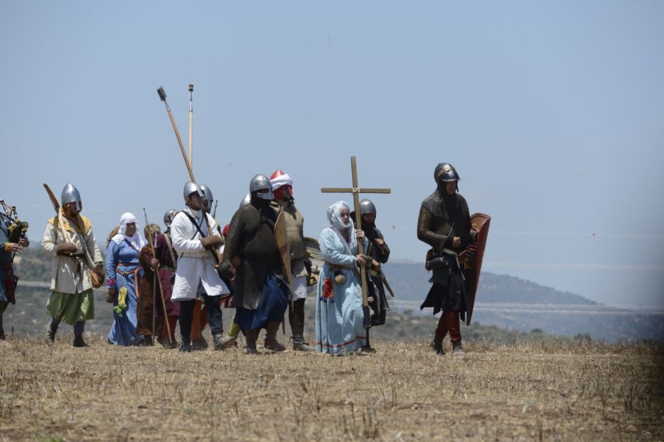 The Crusaders marched under the True Cross