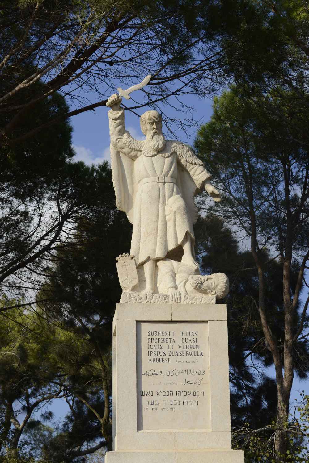 The Prophet Elijah statue at Muhraka