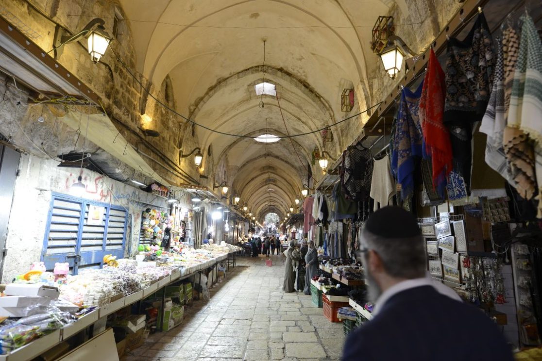 The historic Cotton Market connects visitors to Temple Mount gate