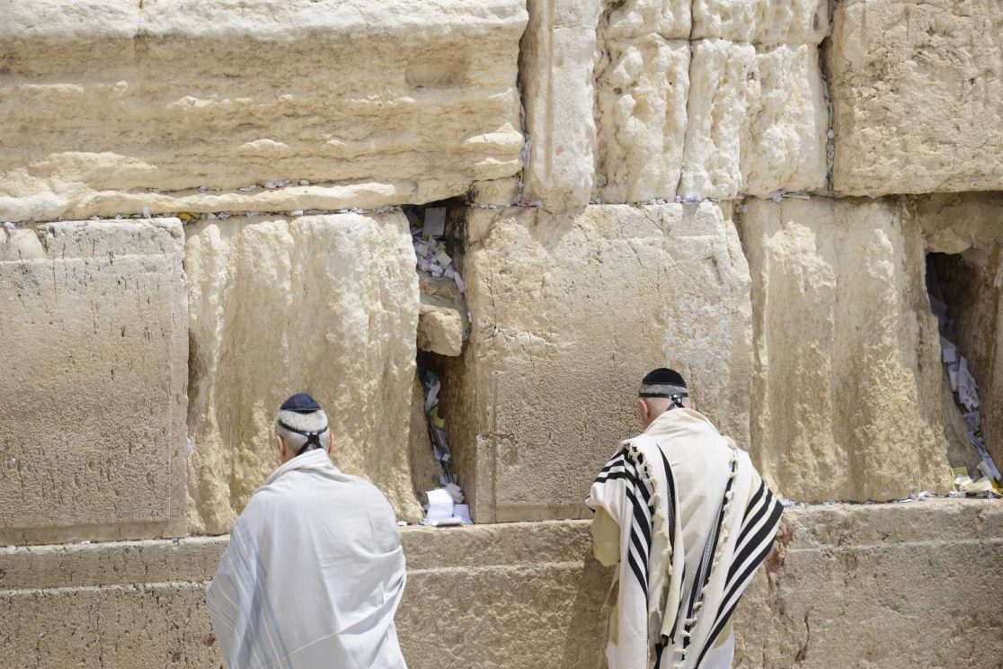 Two men at the western wall