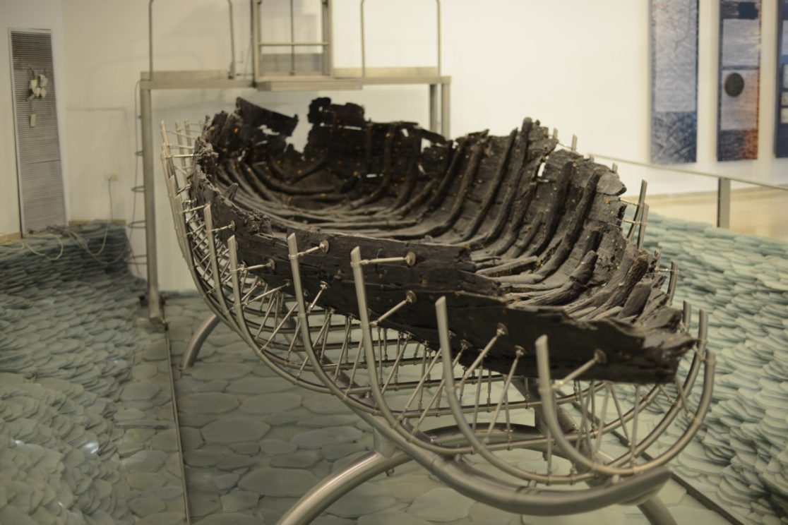 Sea of galilee boat also known as the Jesus boat at ginosar