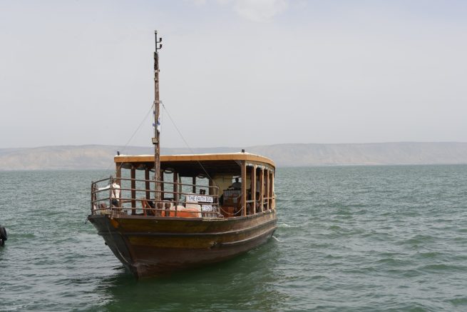 Sea of galilee boat water tour from Kibutz Ginosar