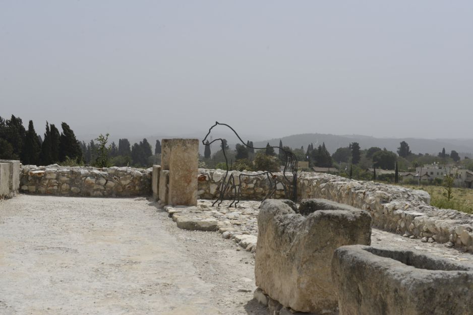 The Stables of King Ahab, featuring their characteristic stone feeding