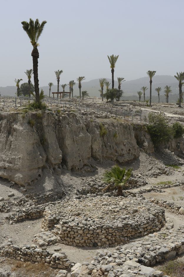 The circular altar and ancient temple area, dating back to the Early Bronze Age