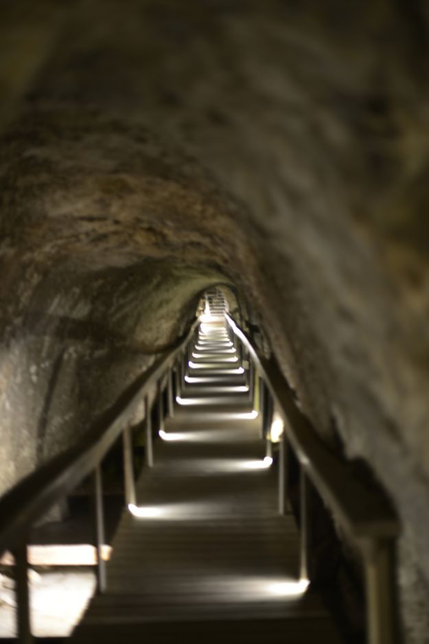 The water system from the time of King Ahab, featuring a deep shaft and a tunnel