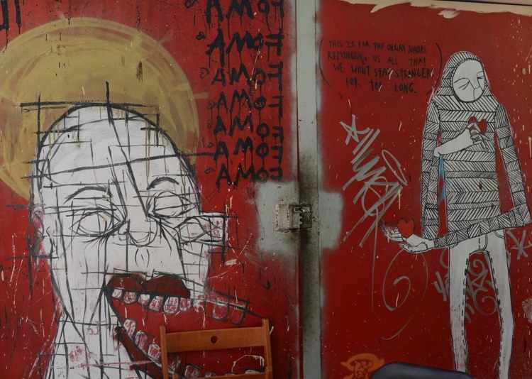 Graffiti at Haifa's Hadar HaCarmel district