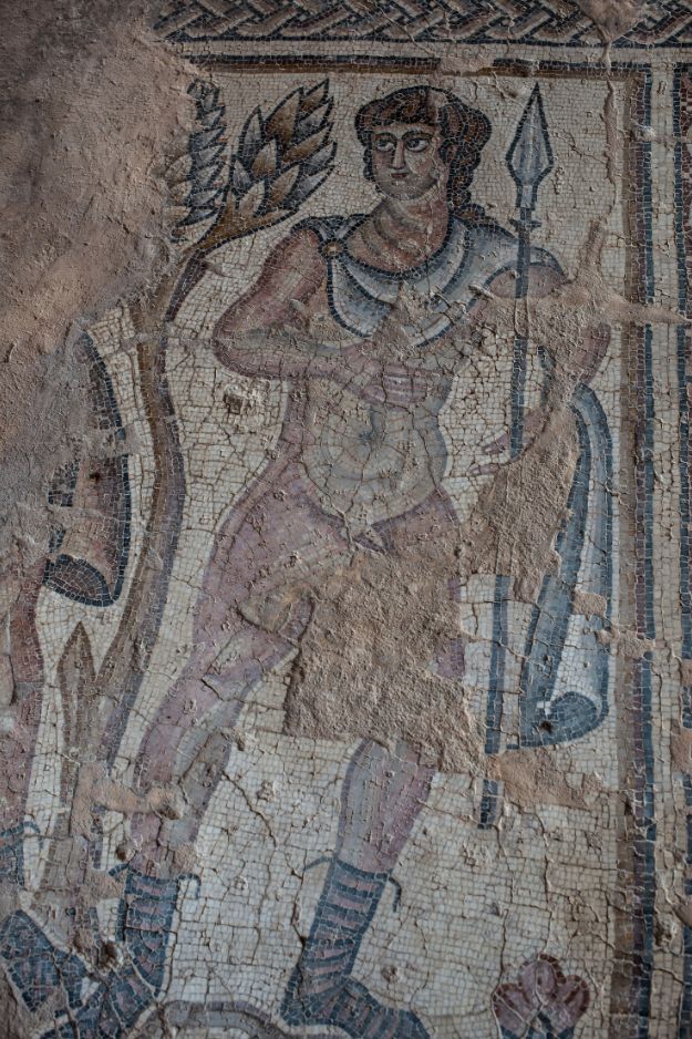 The Nile Festival House, a mosaic depicts a legendary Amazon with her left breast removed