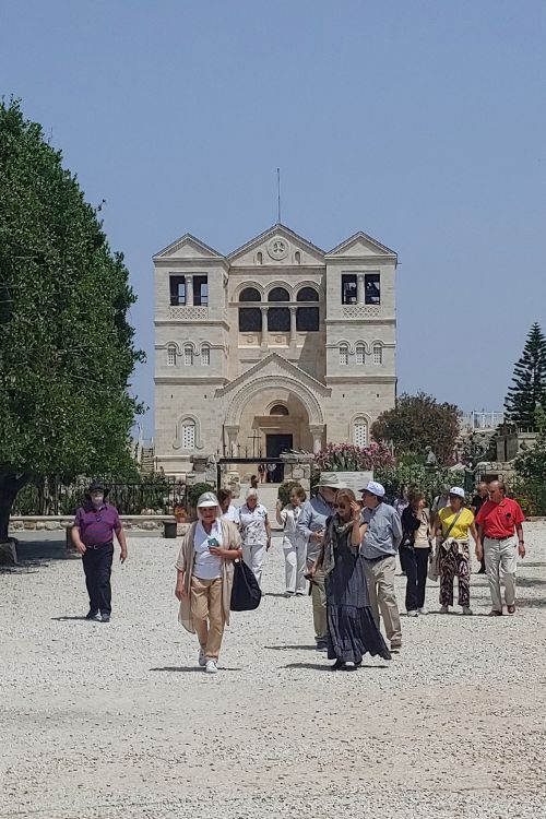 The Church of the Transfiguration stands atop Mount Tabor, about 588 meters above sea level