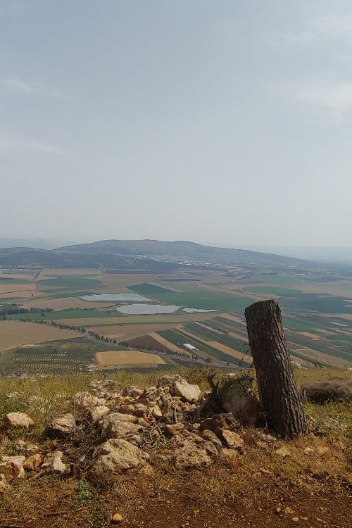 The splendid westward view from the summit of Mount Tabor